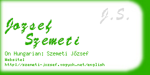 jozsef szemeti business card