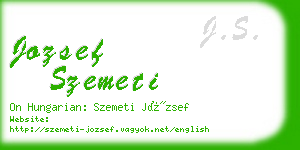 jozsef szemeti business card